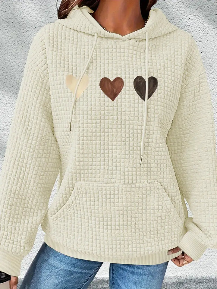 Stilla | Sweatshirt Med Hætte I Hjertet Tryk