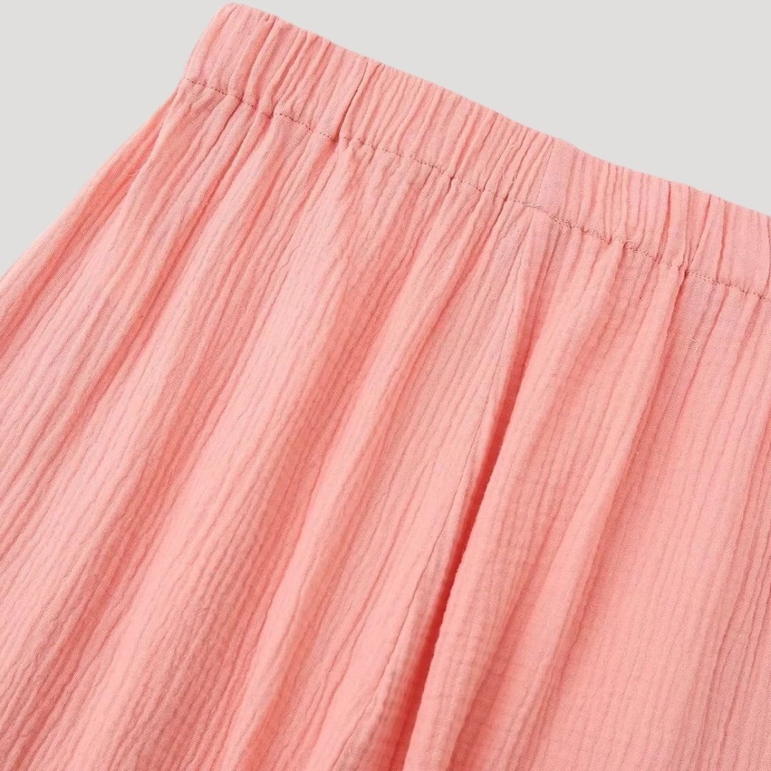 Stilla | Kvinders Krøllet Lounge Co Ord Sæt Bindefront Top