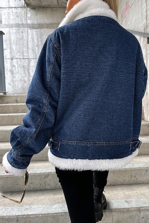 Stilla | Uld-patchwork-revers løs afslappet jakke