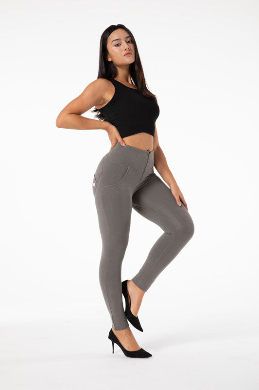 Stilla | Stramme Grå Leggings Med Høj Talje