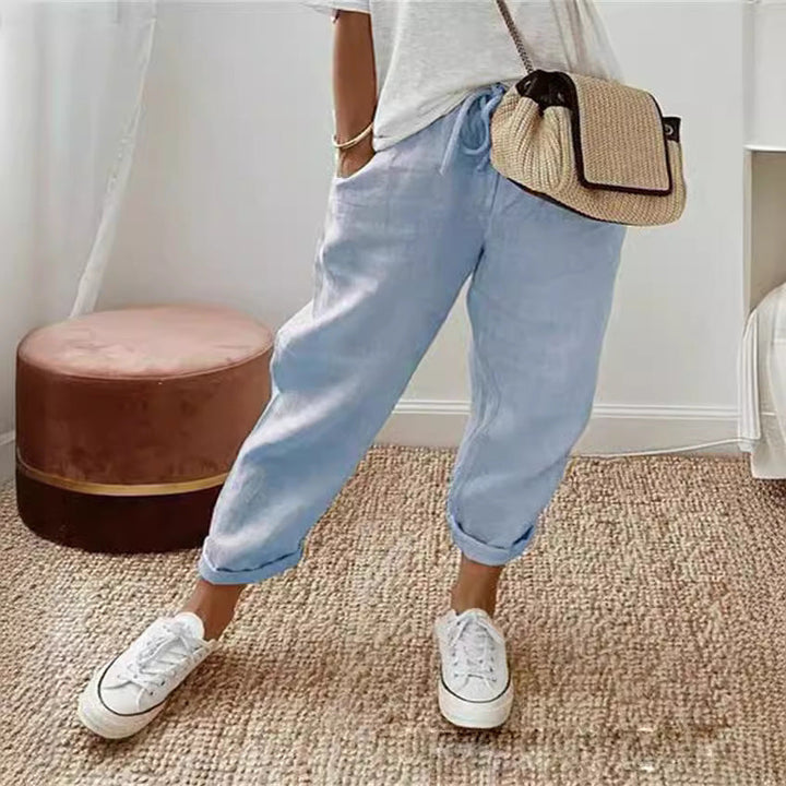 Stilla | Jeans Damer Med Lommer Og Elastisk Talje