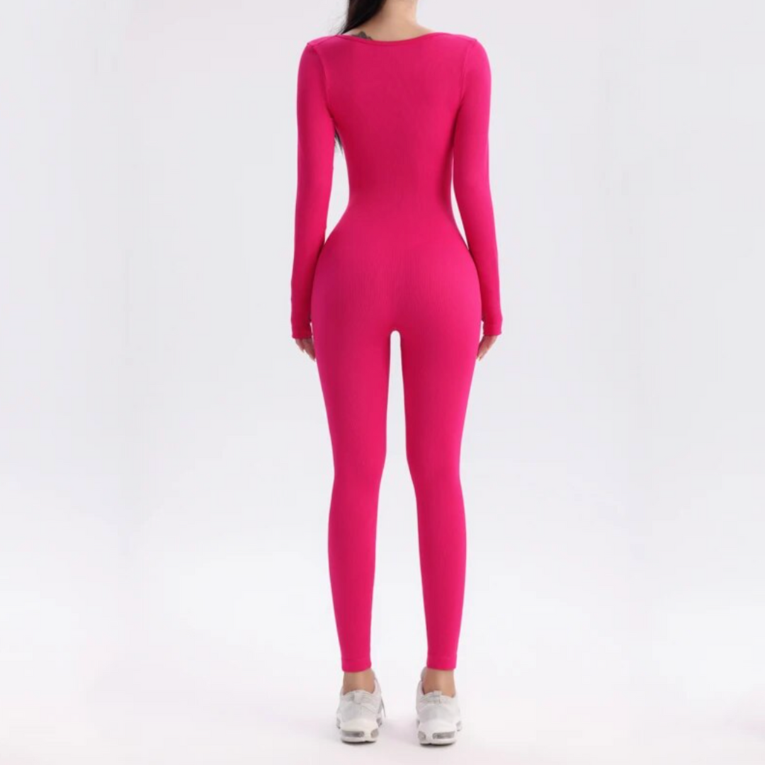 Stilla | Enkeltfarvet langærmet overall sportswear