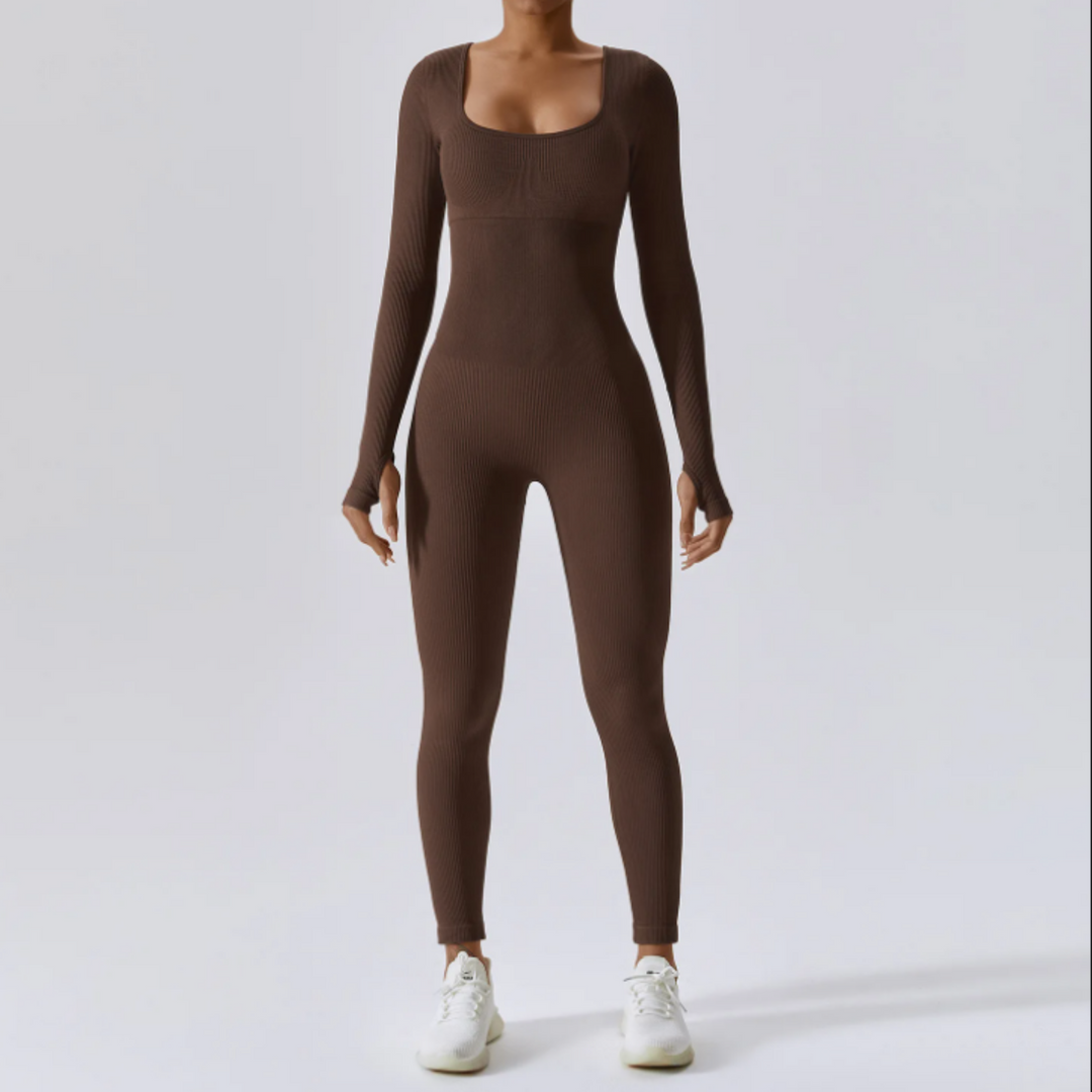 Stilla | Enkeltfarvet langærmet overall sportswear
