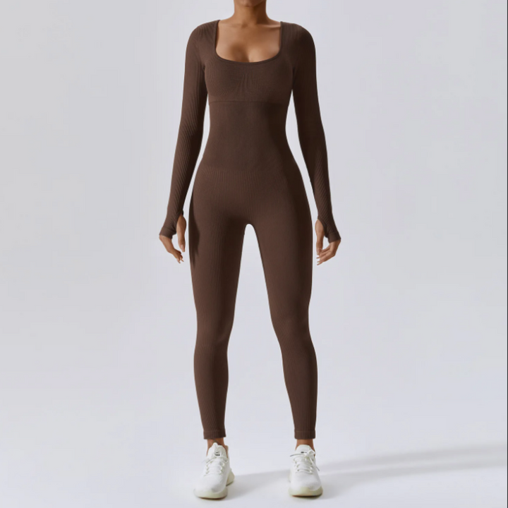 Stilla | Enkeltfarvet langærmet overall sportswear