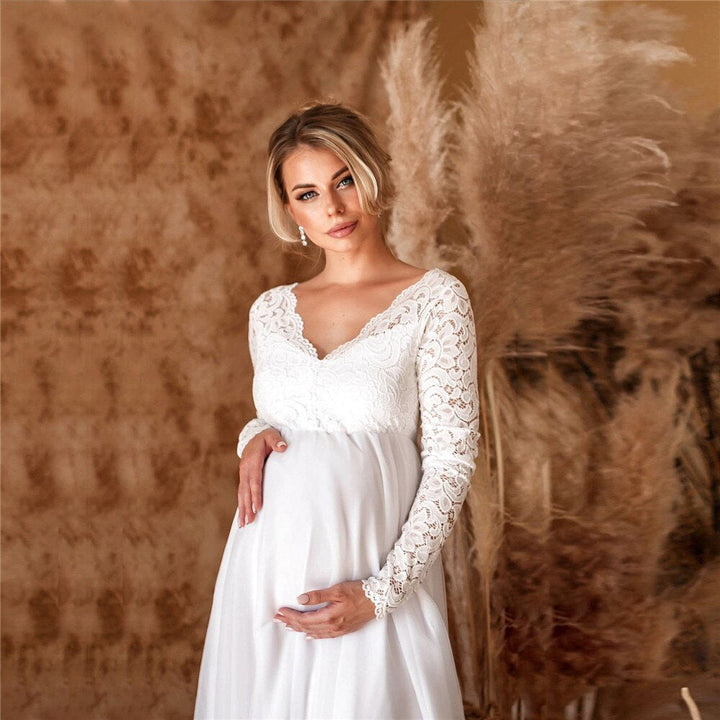Stilla | Elegant Maxikjole i Blonder til Graviditeter