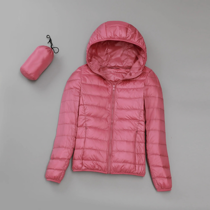Stilla | Størrelse Gennemstikset Parka Til Damer Med Hætte Til Forår og Sommer