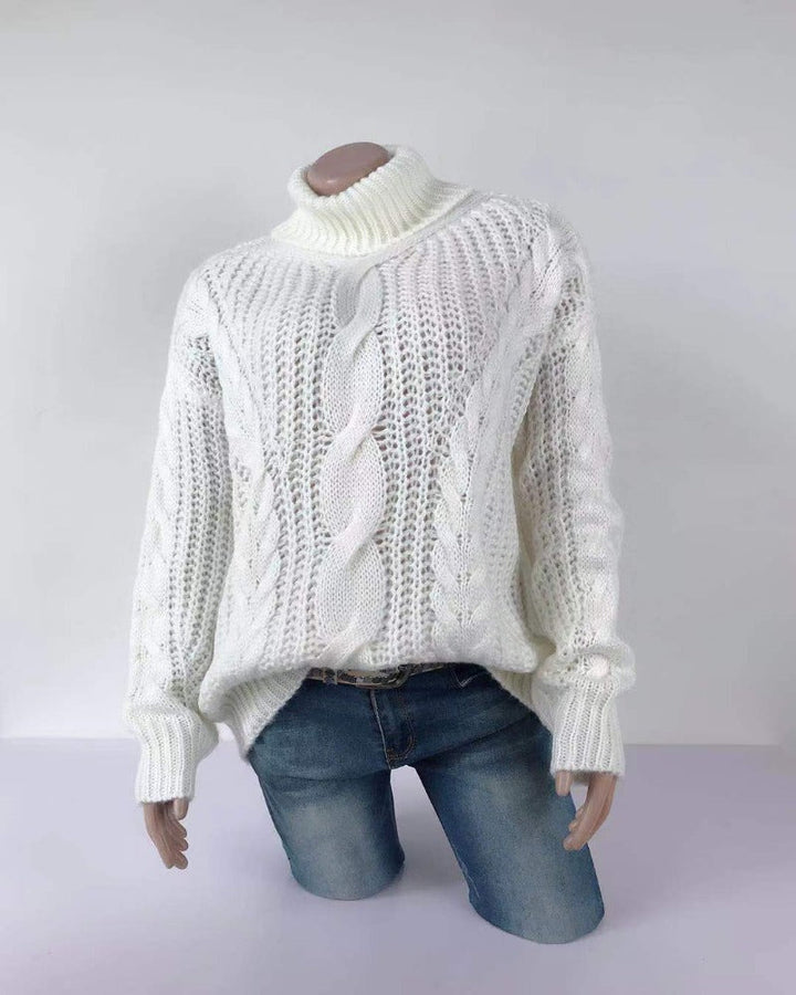 Stilla | Varmer Strikpullover med Rullekrave Dame