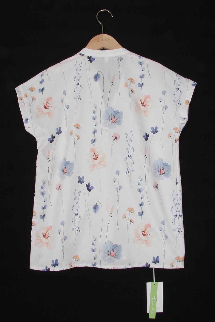 Stilla | Knap-Op Bluse Med Blomster
