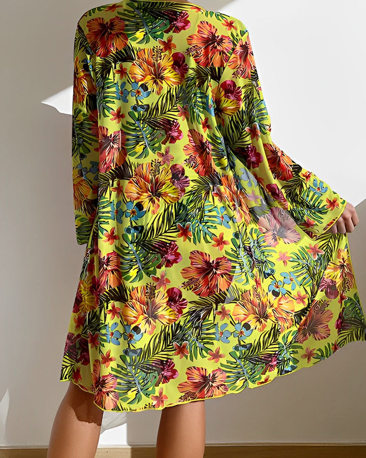 Stilla | Tropica Print Bikin Sæt Med Cover up