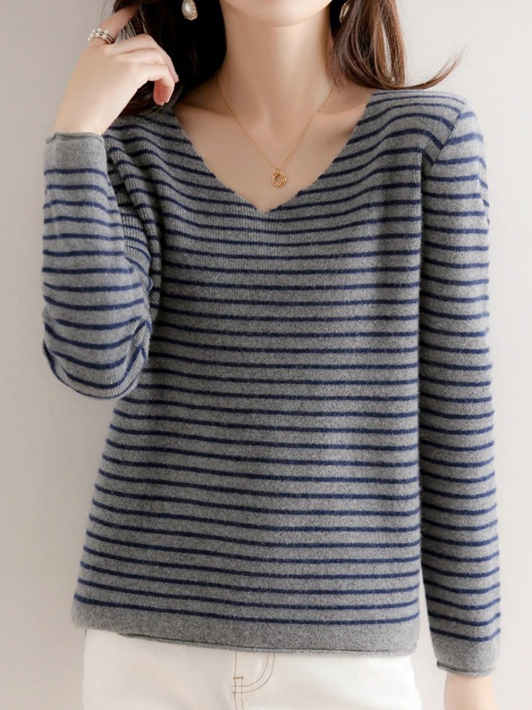 Stilla | Dame Pullover Stribet Casual