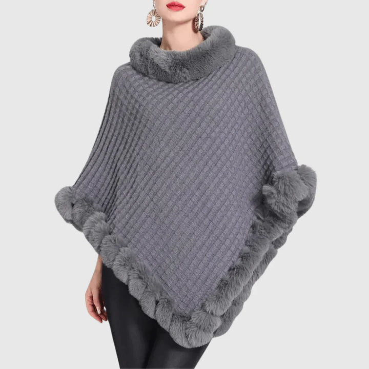 Stilla | Poncho med Ståkrave til Damer