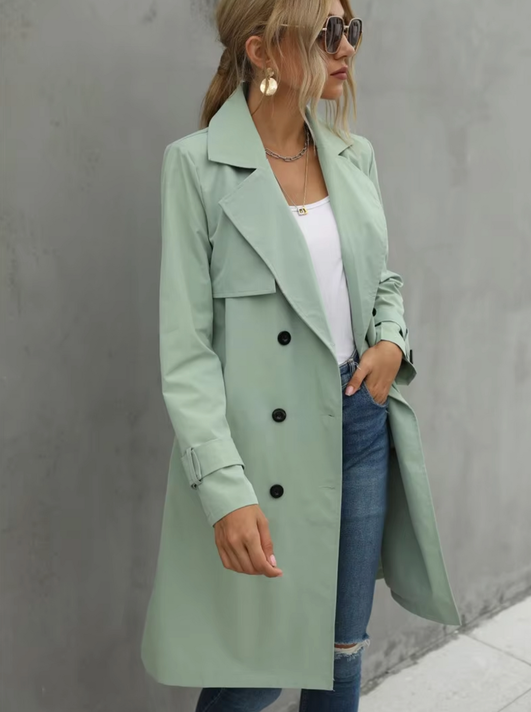 Stilla | Lang Casual Trenchcoat