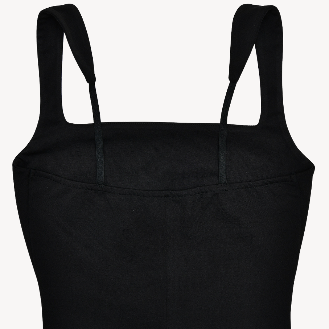 Stilla | Kvinders Sorte Satin Slids Maxi Kjole