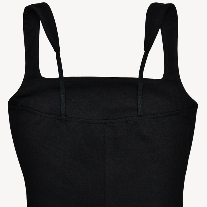 Stilla | Kvinders Sorte Satin Slids Maxi Kjole