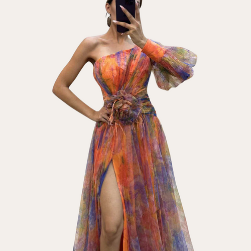 Stilla | Kvinders One shoulder Chiffon Kjole