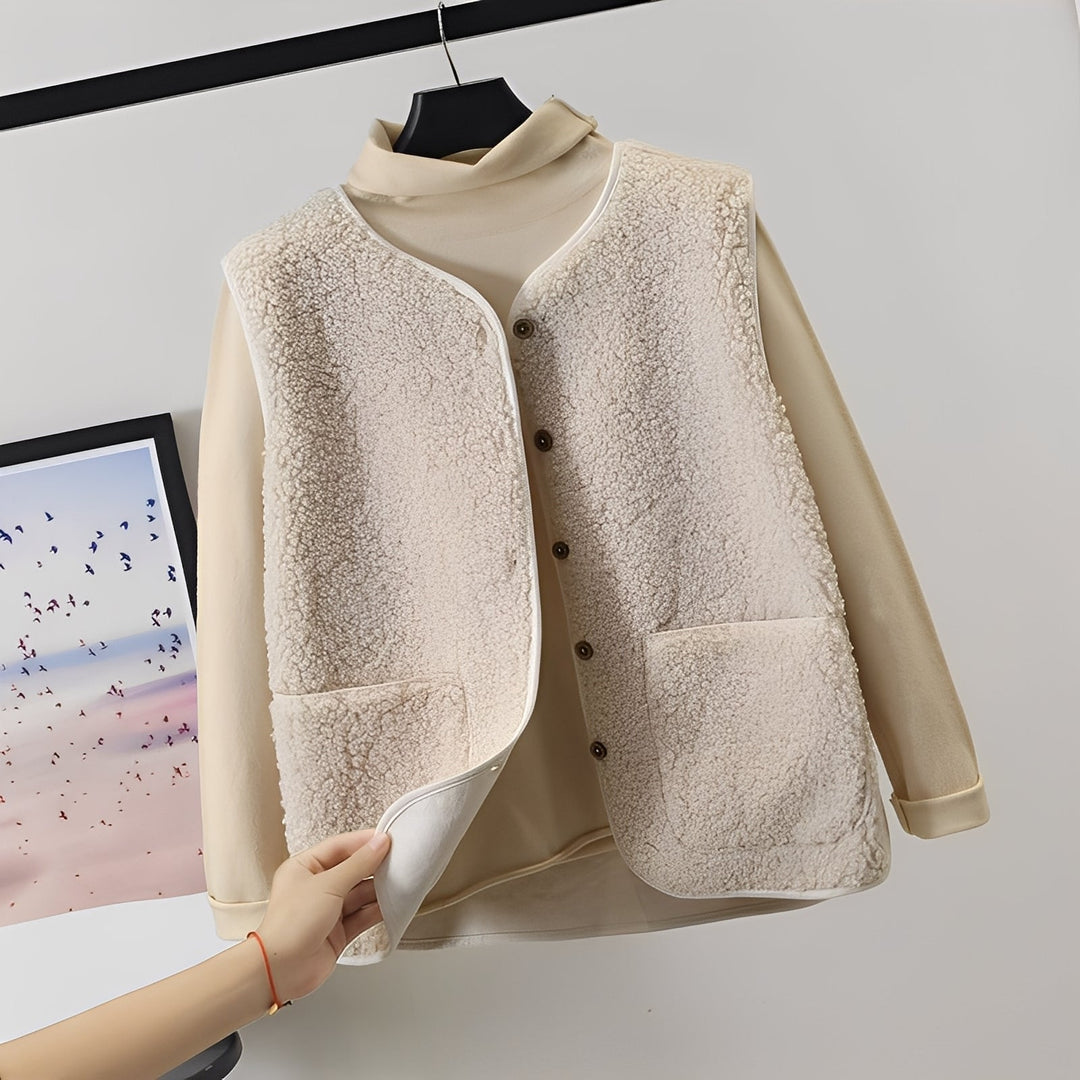 Stilla | Fashionable Plush Jacket With Pockets For Women