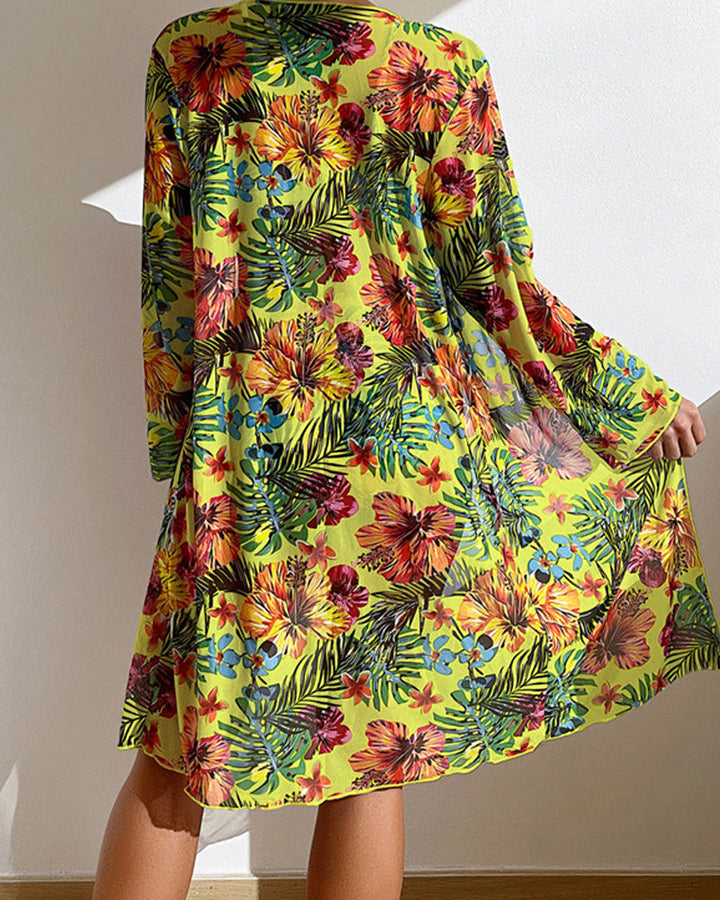 Stilla | Tre-delt Bikini-sæt med blomsterprint