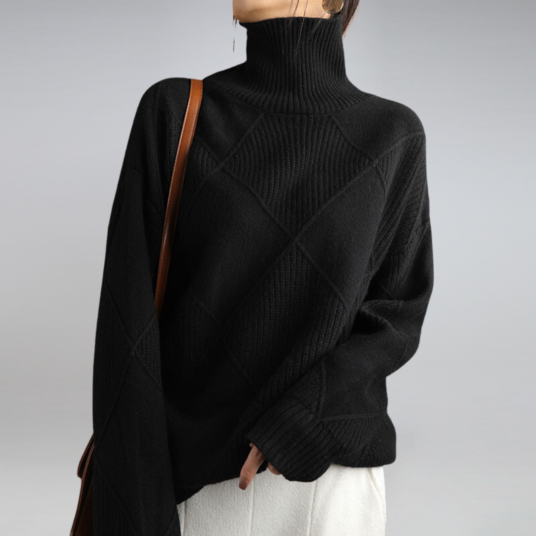 Stilla | hyggelig blød rullekrave sweater i minimalisme stil