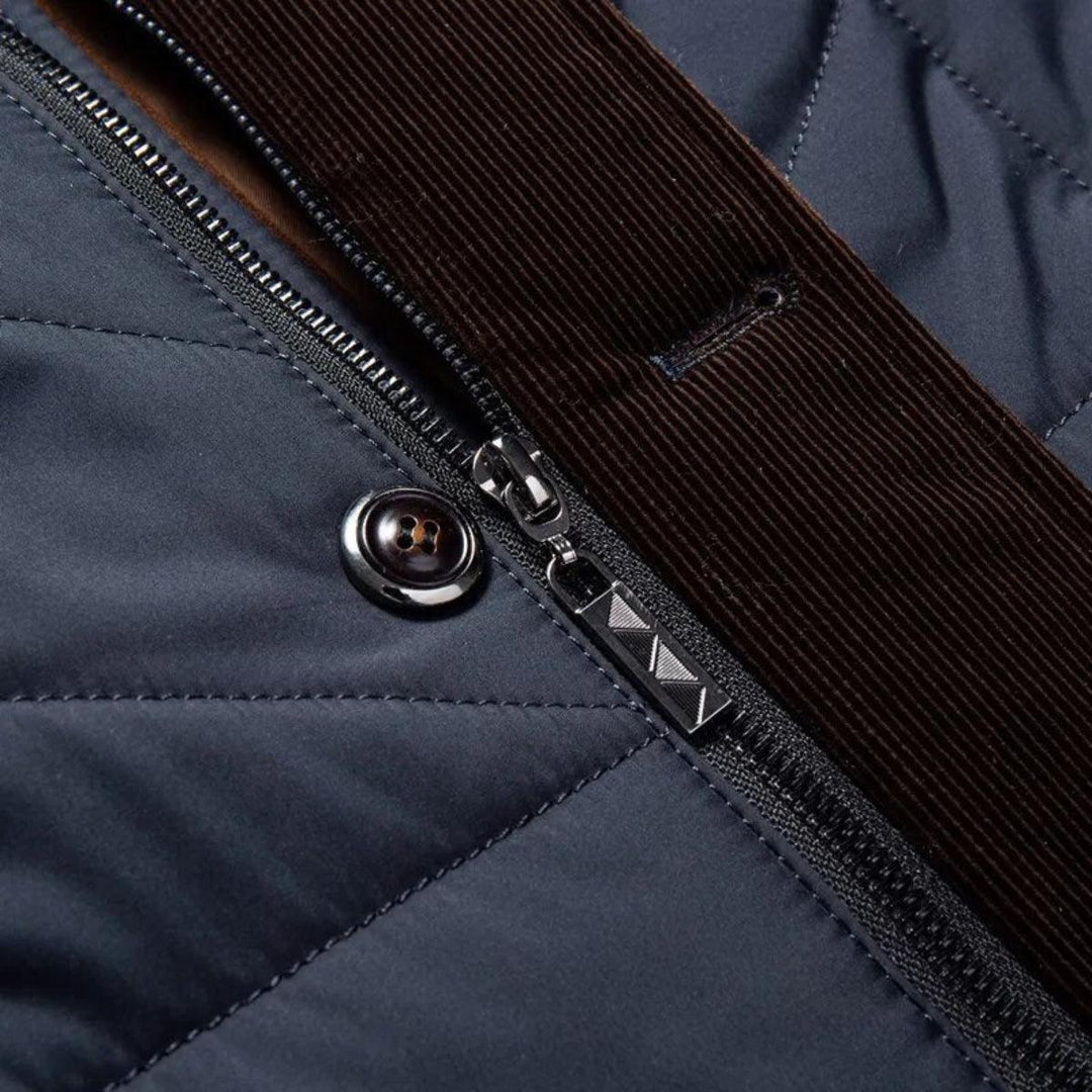 Stilla | Cotton-Padded Stand-Up Collar Tykk Jakke
