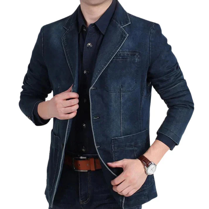 Stilla | Stilfuld Denim-Blazer til Herrer