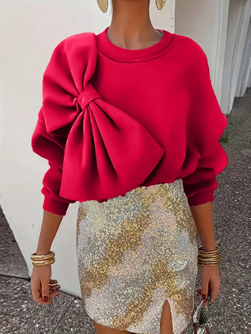 Stilla | Overdimensionerede bomulds sweater med knude