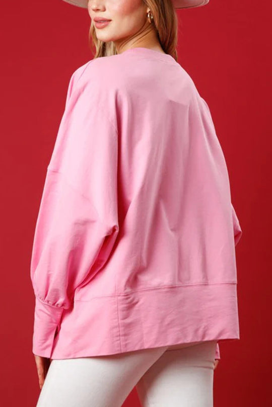Stilla | Julemand Pailletter Casual Løs Lange Ærmer Sweatshirt