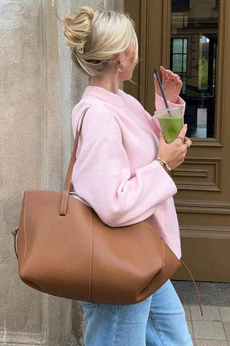 Stilla | Sød Rosa Pullover Med Rund Halsudskæring