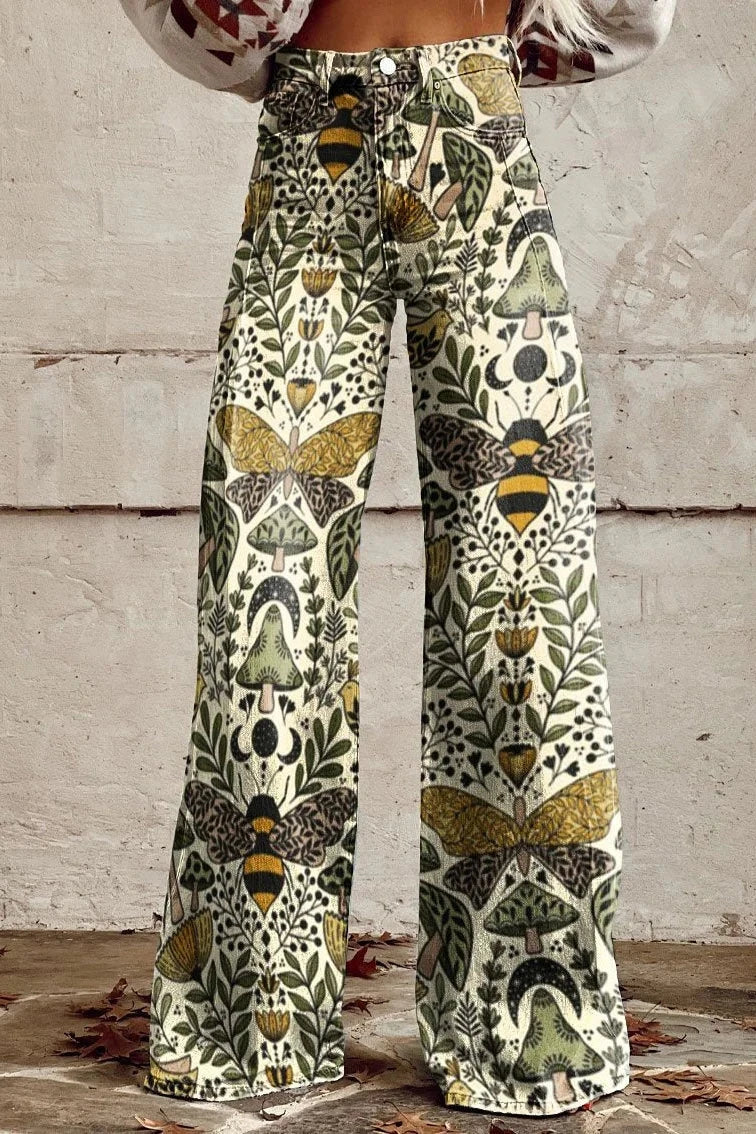 Stilla | Elegant striktrøje med bikubeprint