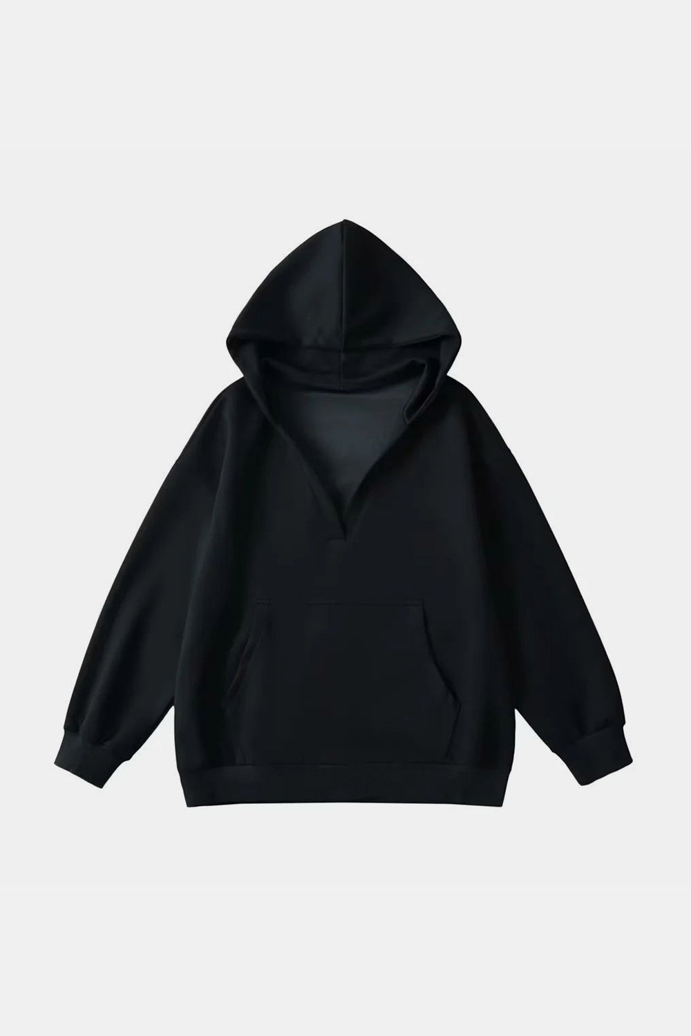 Stilla | Basic Bae Air Scuba Hættepullover Med Lange Ærmer og Kængurulomme