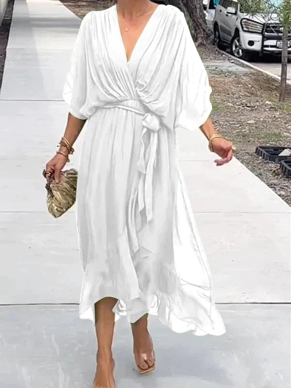 Stilla | Elegant Chiffon Kjole, Der Slanker Og Er Sofistikeret
