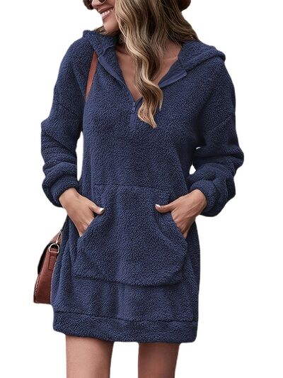 Stilla | Oversize Sweatshirt Med Halv Lynlås Og Faldende Skuldre