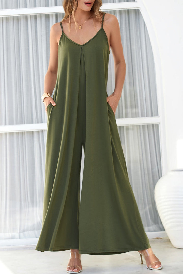 Stilla | Nakke Spaghetti Strop Jumpsuit