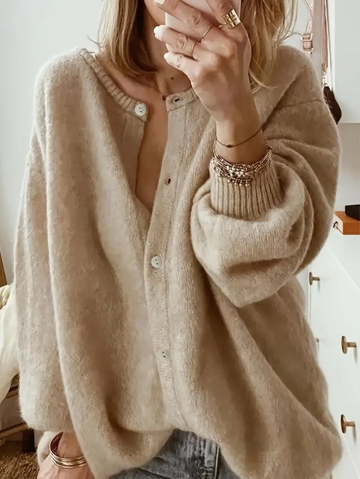 Stilla | Pullover Enfarvet Med Lange Ærmer og Rund Halsudskæring