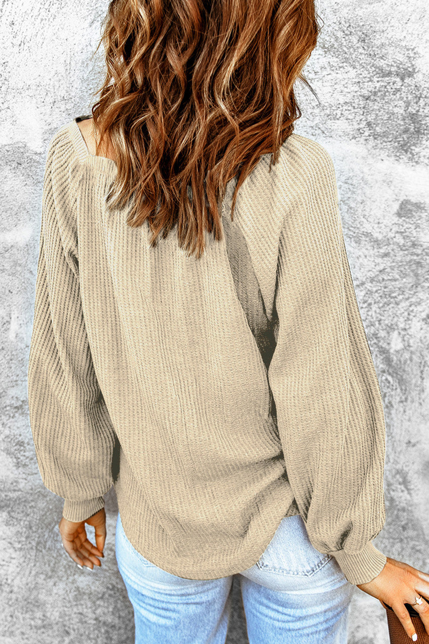 Stilla | Dame Pullover Med Lange Ærmer Og Firkantet Uddybning, Casual Og Løs Pullover