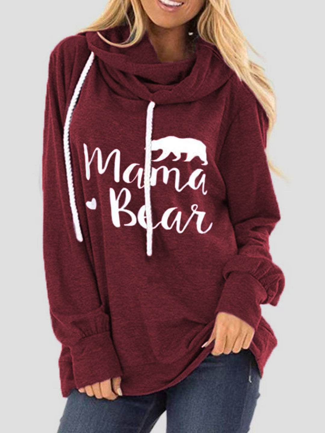 Stilla | Sweatshirt med lange ærmer med snor og grafisk bogstav