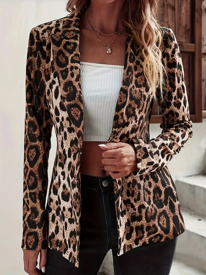 Stilla | Elegant Blazer Med Leopardmønster