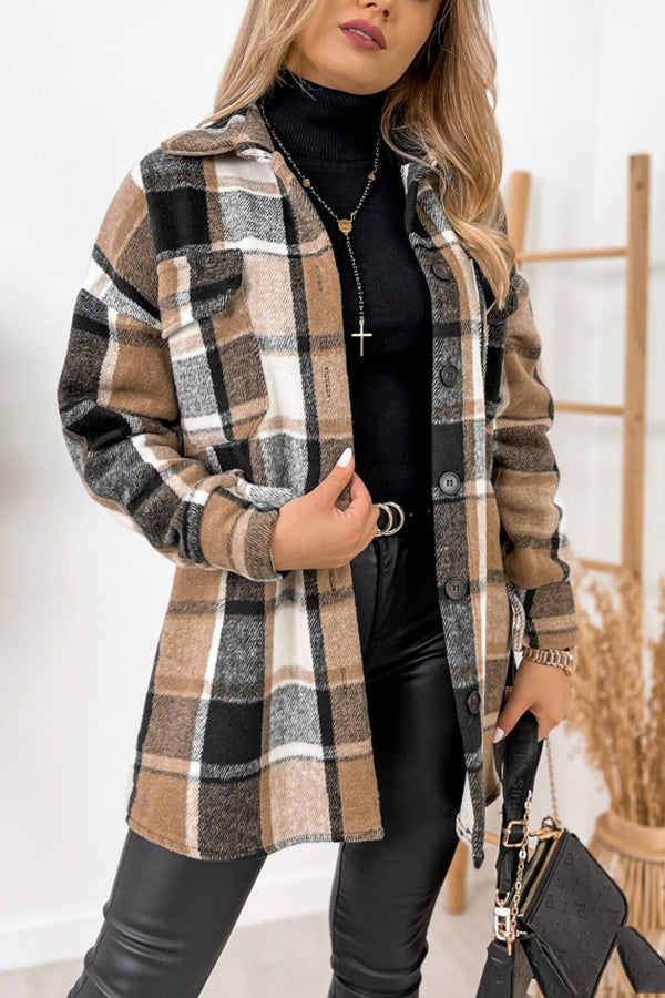 Stilla | Hold Dig Varm Pocketed Plaid Jakke