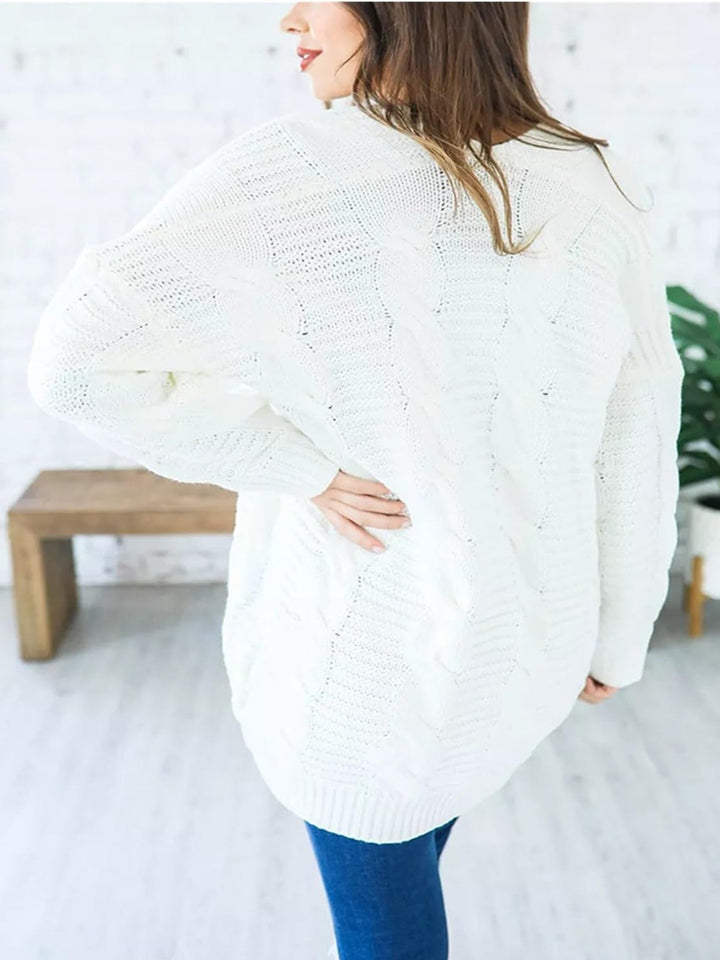 Stilla | Strik Åben Front Langærmet Cardigan