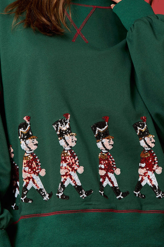 Stilla | Jule Soldat Pailletter Langærmet Fritids Sweatshirt