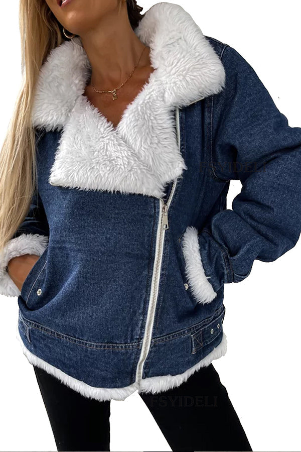 Stilla | Uld-patchwork-revers løs afslappet jakke