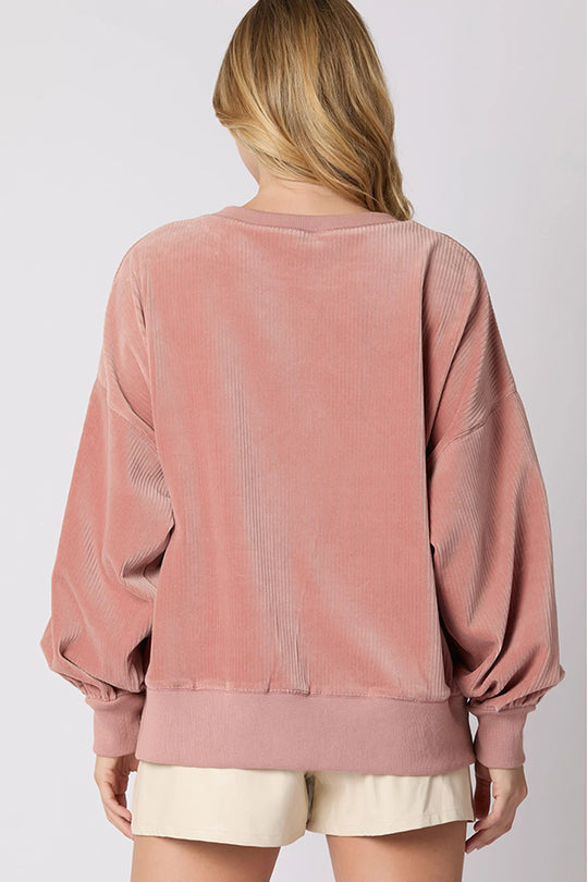 Stilla | Jule-græskar-kage Pailletter Rundhalset løst Sweatshirt