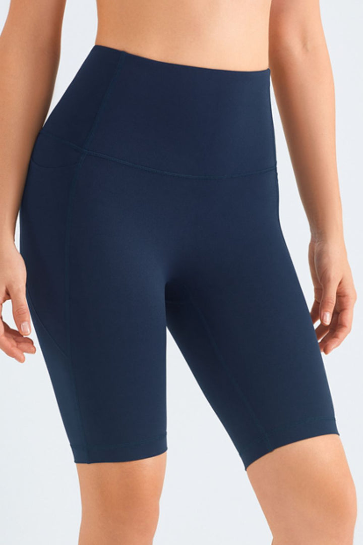 Stilla | Like Skin Elastisk Livrem Lomme Biker Shorts