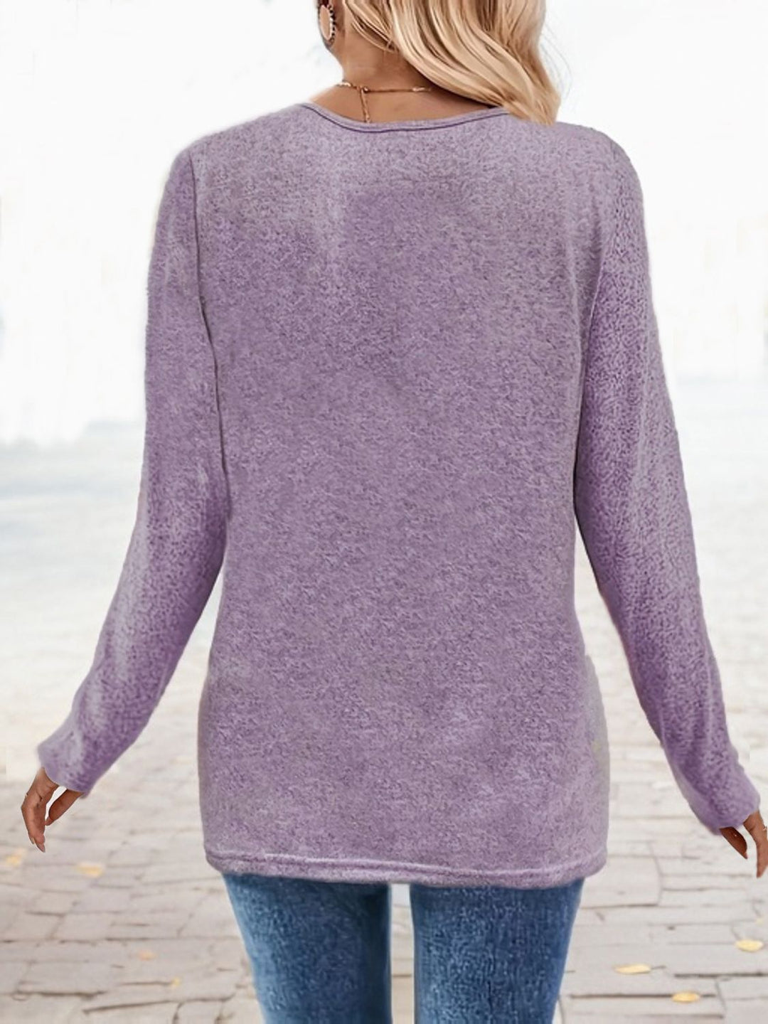 Stilla | T-shirt med lange ærmer og kvadratisk udskæring