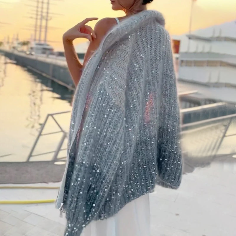 Stilla | Strikkede Cardigan med Glitter Perler