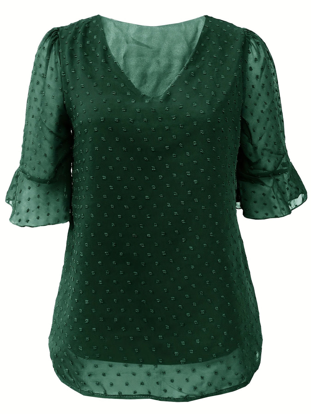 Stilla | Løs Chiffonbluse Med Lange Ærmer