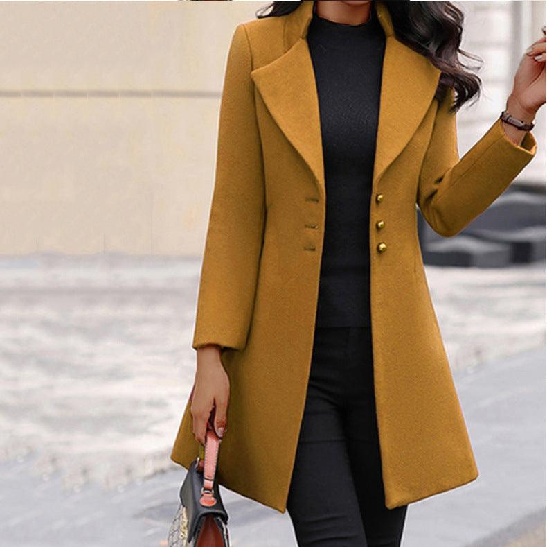 Stilla | Enkeltknappet Slim-Fit Jakke med Krave