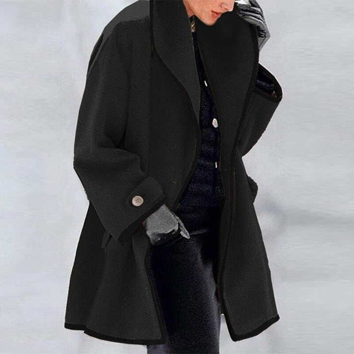 Stilla | Frakke Uldblanding Oversized Pasform Draperet Krave Lang Stil