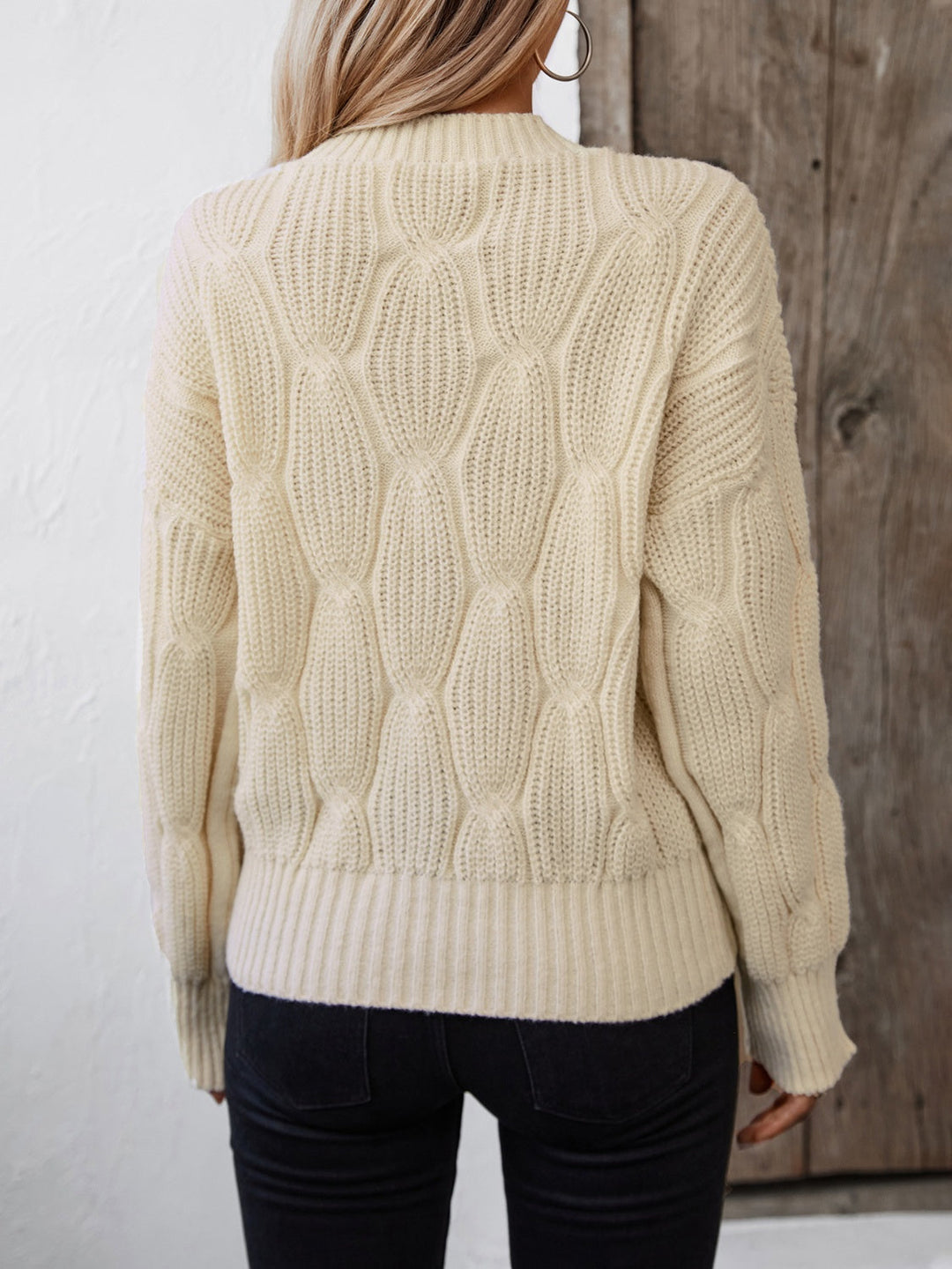 Stilla | Pullover med rund halsudskæring og dybe skuldre