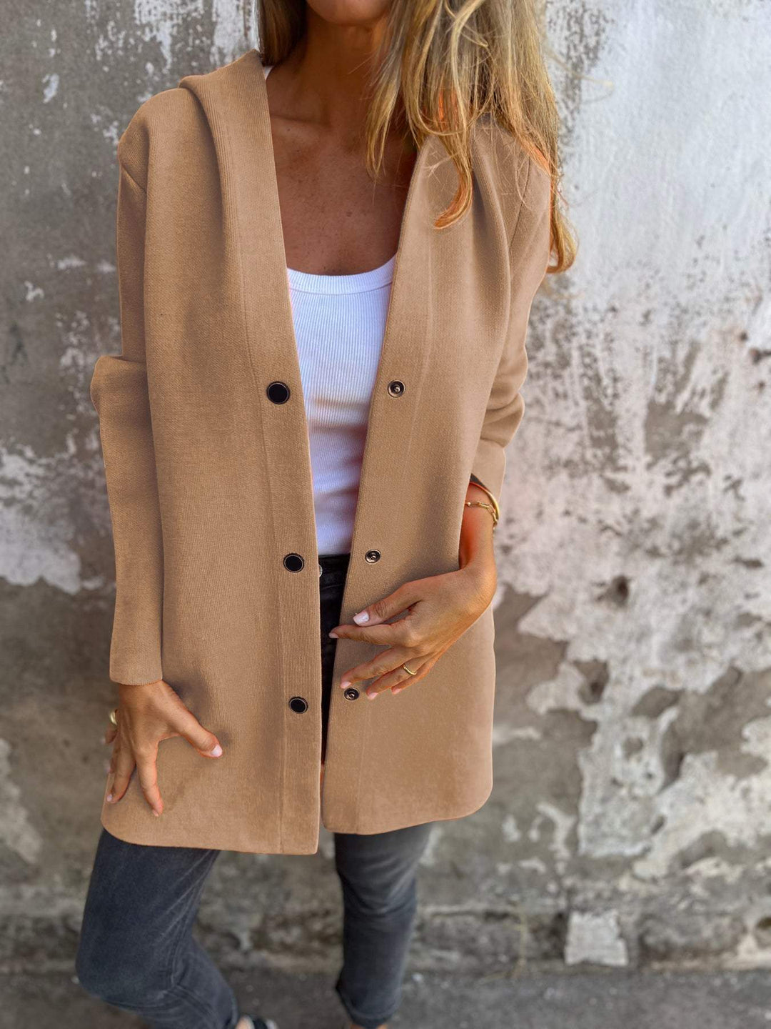 Stilla | Casual Enkeltknap Blazer med Hætte