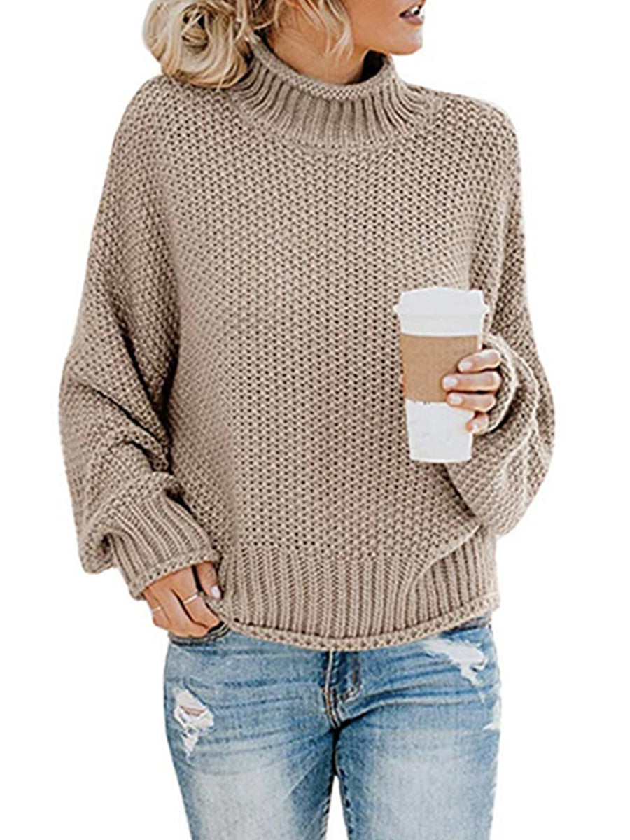 Stilla | Pullover med rullekrave og faldende skuldre